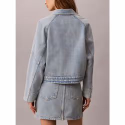 Calvin Klein Giubbotto di jeans a sacchetto Logo Tape - Vista aggiuntiva 5