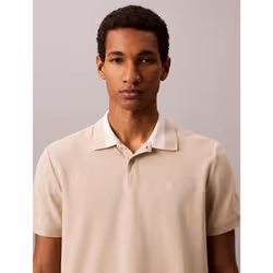 Calvin Klein Polo in piqué con colletto a contrasto - Vista aggiuntiva 4