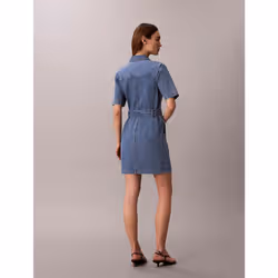 Calvin Klein Abito chemisier in denim con cintura - Vista aggiuntiva 4