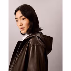 Calvin Klein Giubbotto con cappuccio in ecopelle - Vista aggiuntiva 5