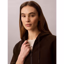 Calvin Klein Felpa con cappuccio elasticizzata con logo vestibilità cropped - Vista aggiuntiva 3