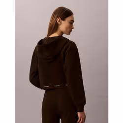 Calvin Klein Felpa con cappuccio elasticizzata con logo vestibilità cropped - Vista aggiuntiva 4