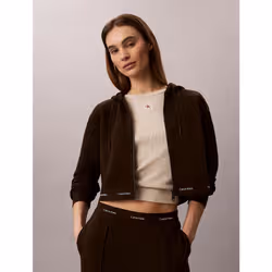 Calvin Klein Felpa con cappuccio elasticizzata con logo vestibilità cropped - Vista aggiuntiva 5