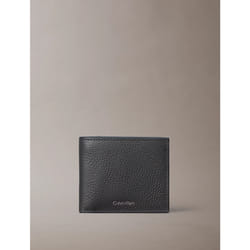 Calvin Klein Portafoglio a libro RFID in pelle con logo laminato