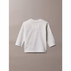 Calvin Klein T-shirt a maniche lunghe con logo neonato - Vista aggiuntiva 2