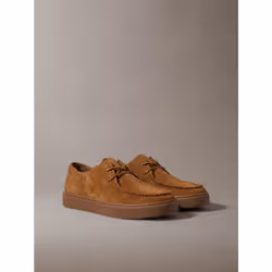 Calvin Klein Scarpe stringate ibride in camoscio con suola cupsole - Vista aggiuntiva 2