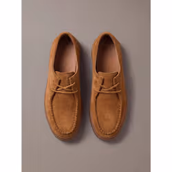 Calvin Klein Scarpe stringate ibride in camoscio con suola cupsole - Vista aggiuntiva 5