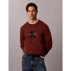 Calvin Klein Maglione relaxed in cotone con grafica monologo