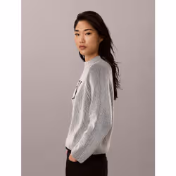 Calvin Klein Maglione a costine grafico con monogramma - Vista aggiuntiva 4