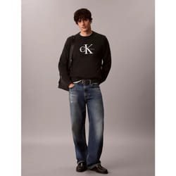 Calvin Klein Maglione relaxed in cotone con grafica monologo