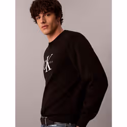 Calvin Klein Maglione relaxed in cotone con grafica monologo - Vista aggiuntiva 5