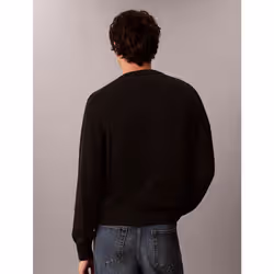 Calvin Klein Maglione relaxed in cotone con grafica monologo - Vista aggiuntiva 4