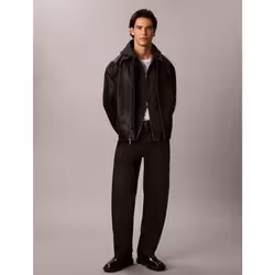 Calvin Klein Felpa con cappuccio in spugna di cotone con stemma e zip - Vista aggiuntiva 2