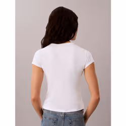Calvin Klein T-shirt slim con logo a cuore - Vista aggiuntiva 4