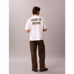 Calvin Klein T-shirt relaxed con grafica Calvins Or Nothing - Vista aggiuntiva 4