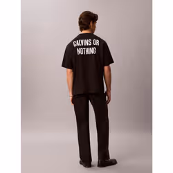 Calvin Klein T-shirt relaxed con grafica Calvins Or Nothing - Vista aggiuntiva 5