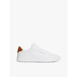 Tommy Hilfiger 8721386407833 sneaker alla moda Maschio Bianco, Marrone