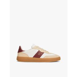 Tommy Hilfiger 8721386412912 sneaker alla moda Femmina Beige, Rosso bordeaux