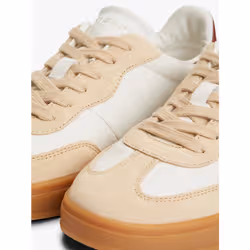 Tommy Hilfiger 8721386412912 sneaker alla moda Femmina Beige, Rosso bordeaux - Vista aggiuntiva 6