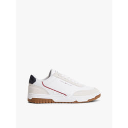 Tommy Hilfiger 8721386433641 sneaker alla moda Maschio Bianco, Rosso