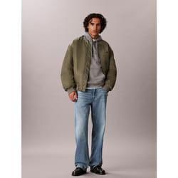 Calvin Klein Felpa con cappuccio con logo in stile college di cotone