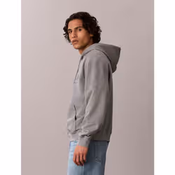 Calvin Klein Felpa con cappuccio con logo in stile college di cotone - Vista aggiuntiva 5