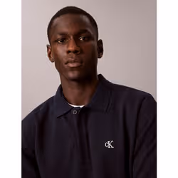 Calvin Klein Felpa polo in spugna di cotone - Vista aggiuntiva 3