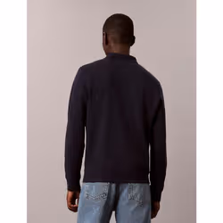 Calvin Klein Felpa polo in spugna di cotone - Vista aggiuntiva 4