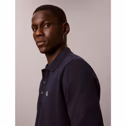 Calvin Klein Felpa polo in spugna di cotone - Vista aggiuntiva 6