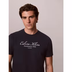 Calvin Klein T-shirt con logo con scritta - Vista aggiuntiva 4