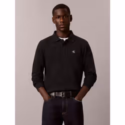 Calvin Klein Felpa polo in spugna di cotone - Vista aggiuntiva 2