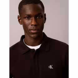 Calvin Klein Felpa polo in spugna di cotone - Vista aggiuntiva 3