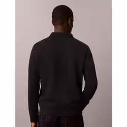 Calvin Klein Felpa polo in spugna di cotone - Vista aggiuntiva 4
