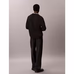 Calvin Klein Maglione classico in cotone con monogramma - Vista aggiuntiva 5