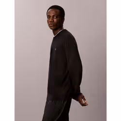 Calvin Klein Maglione classico in cotone con monogramma - Vista aggiuntiva 4