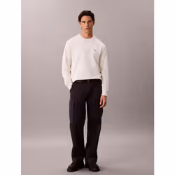 Calvin Klein Maglione classico in cotone con monogramma - Vista aggiuntiva 2