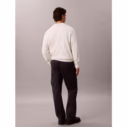 Calvin Klein Maglione classico in cotone con monogramma - Vista aggiuntiva 4