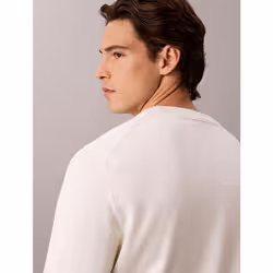 Calvin Klein Maglione classico in cotone con monogramma - Vista aggiuntiva 5