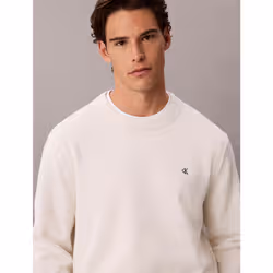 Calvin Klein Maglione classico in cotone con monogramma - Vista aggiuntiva 3