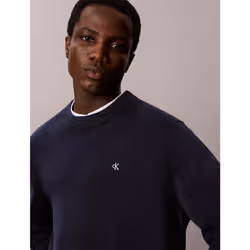Calvin Klein Maglione classico in cotone con monogramma - Vista aggiuntiva 3