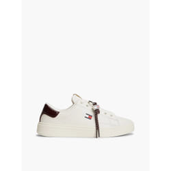 Tommy Hilfiger 8721441649581 sneaker alla moda Femmina Avorio, Borgogna