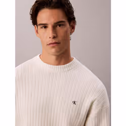 Calvin Klein Maglione a costine in cotone - Vista aggiuntiva 2
