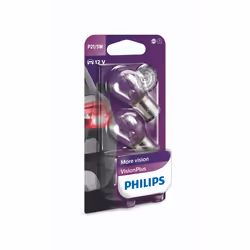 Philips VisionPlus 12499VPB2 Lampadina per interni e di segnalazione, 5 W, 12 V, P21/5, 2 pz