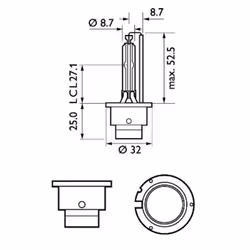 Lampada allo xeno PHILIPS D4S Xenon Vision 42V, 35W, 1 Pezzo