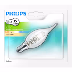 Philips Halogen Classic Lampadina alogena a oliva con punta ricurva 28 W (35 W), E14