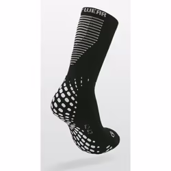 PlayWear Gripsocks, Calzini da corsa, Nero, Adulto, Unisex, White, 43-47