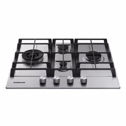 Samsung NA64H3031BS Piano cottura a gas 60cm 4 bruciatori Griglie in ghisa, Inox - Vista aggiuntiva 4