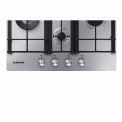 Samsung NA64H3031BS Piano cottura a gas 60cm 4 bruciatori Griglie in ghisa, Inox - Vista aggiuntiva 5