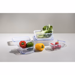 Lock & Lock HPL826 recipiente per cibo Rettangolare Scatola 2,6 L Blu, Trasparente 1 pz