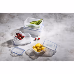 Lock & Lock HPL826 recipiente per cibo Rettangolare Scatola 2,6 L Blu, Trasparente 1 pz